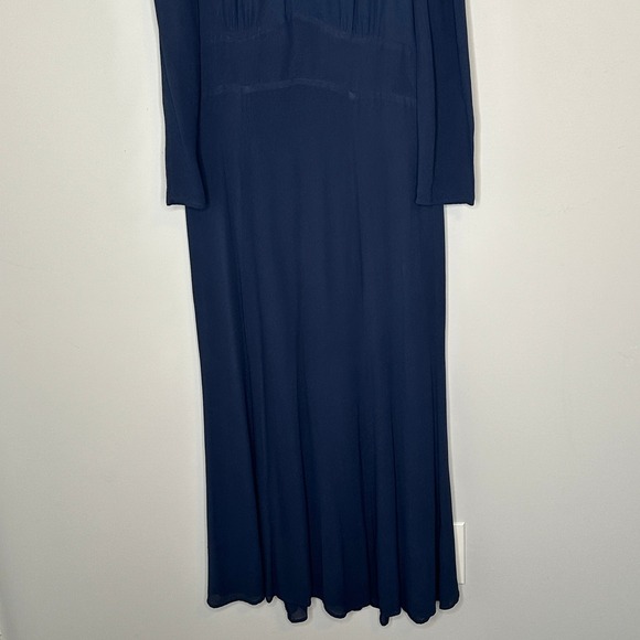 Reformation Navy Lysander Midi Dress Size 8 - Picture 8 of 12